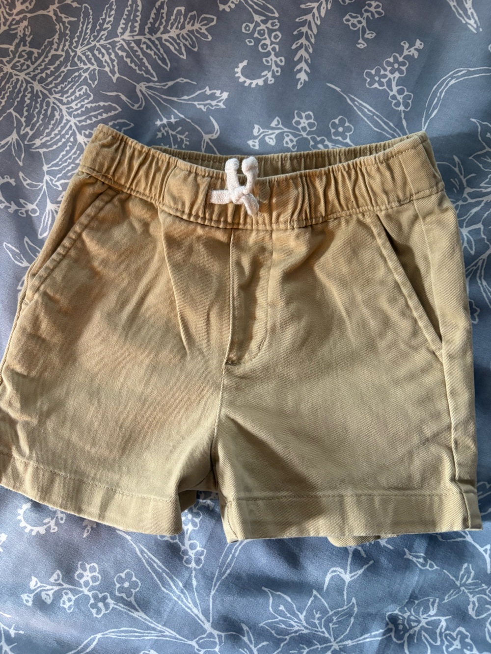 Janie and Jack Tan Pull-On Drawstring Shorts